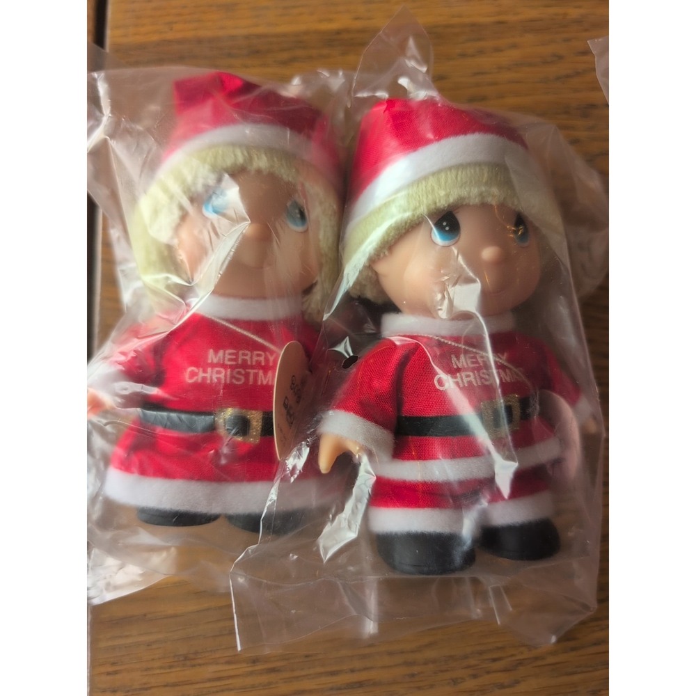 2-Precious Moments-1991 Merry‎ Christmas Hi Babies 5" Doll Plus 1 Valentine Boy